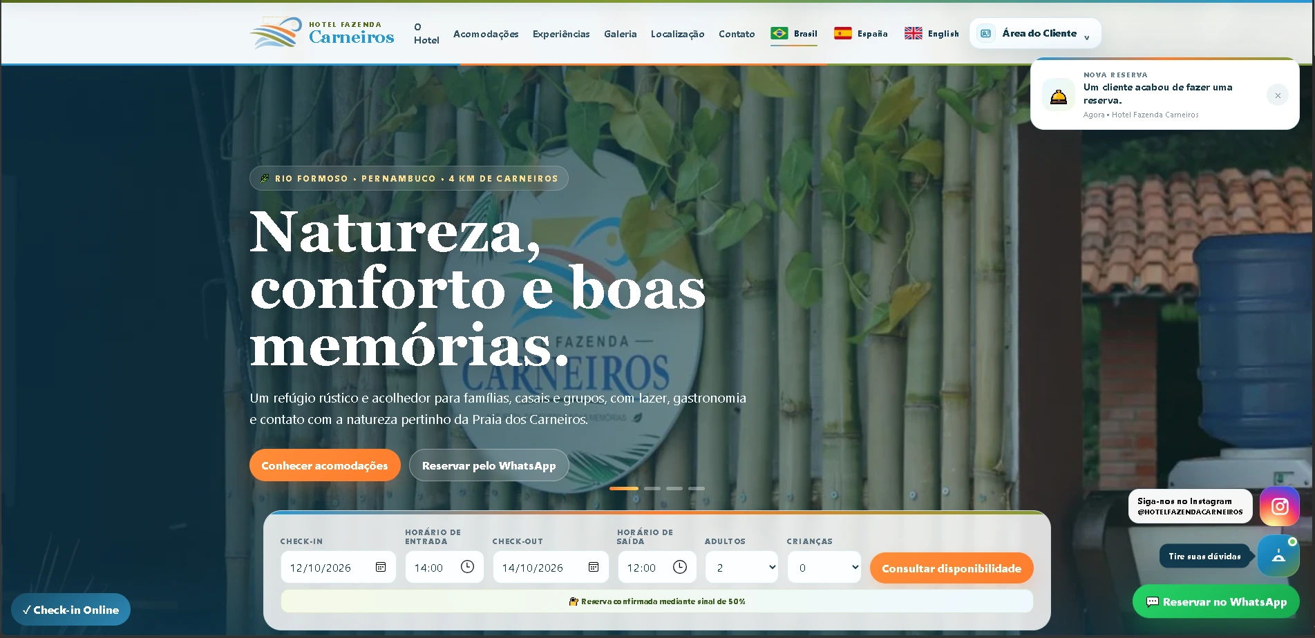 Hotel Fazenda Carneiros